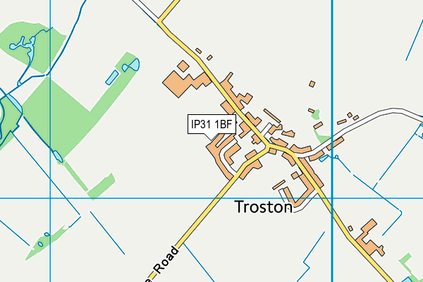 IP31 1BF map - OS VectorMap District (Ordnance Survey)