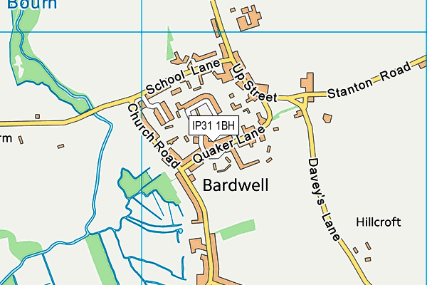 IP31 1BH map - OS VectorMap District (Ordnance Survey)