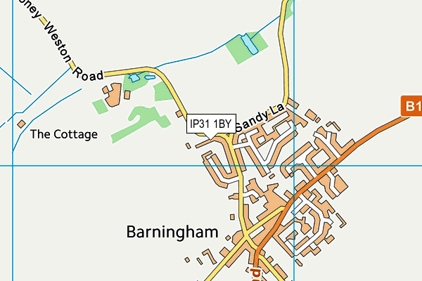 IP31 1BY map - OS VectorMap District (Ordnance Survey)