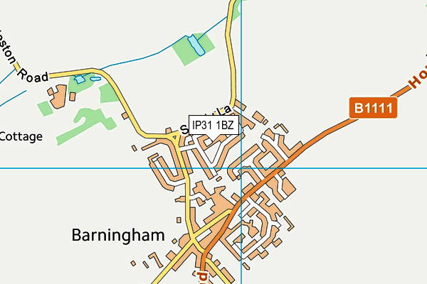 IP31 1BZ map - OS VectorMap District (Ordnance Survey)