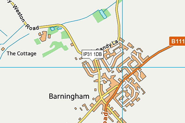 IP31 1DB map - OS VectorMap District (Ordnance Survey)