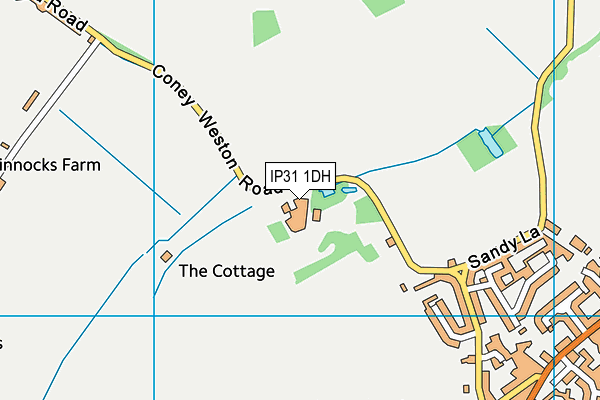 IP31 1DH map - OS VectorMap District (Ordnance Survey)