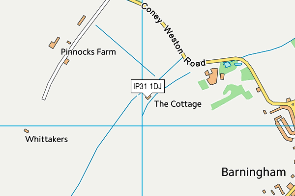 IP31 1DJ map - OS VectorMap District (Ordnance Survey)