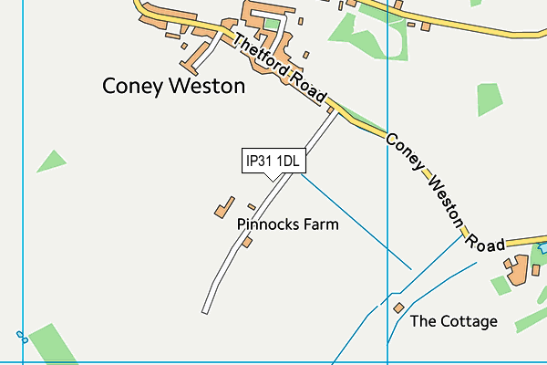 IP31 1DL map - OS VectorMap District (Ordnance Survey)