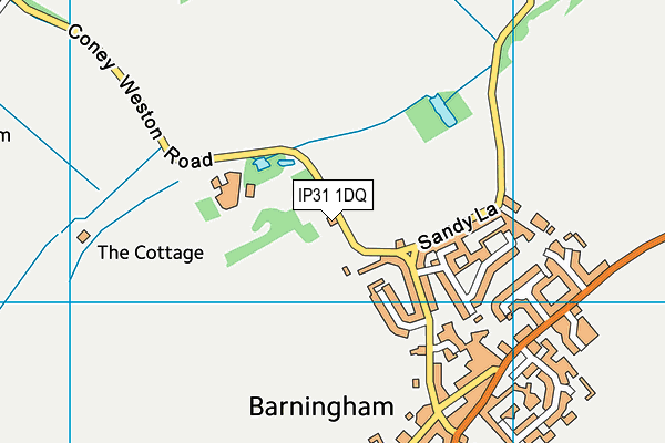 IP31 1DQ map - OS VectorMap District (Ordnance Survey)