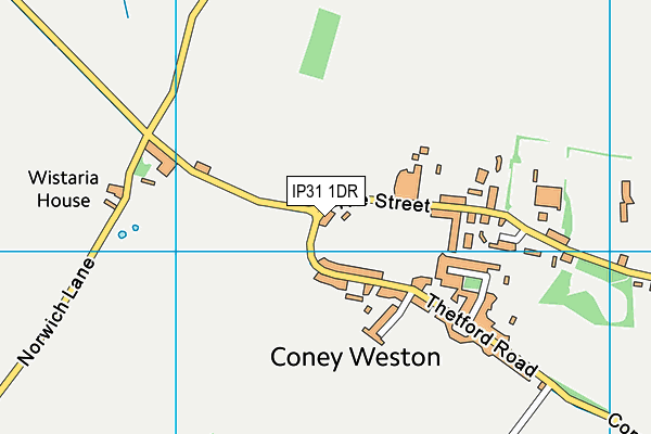 IP31 1DR map - OS VectorMap District (Ordnance Survey)