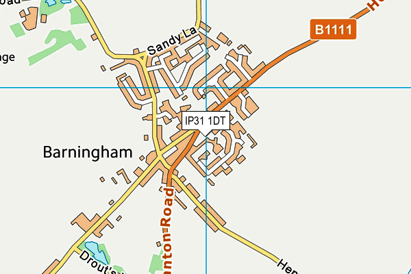 IP31 1DT map - OS VectorMap District (Ordnance Survey)