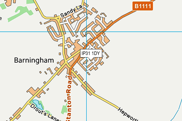 IP31 1DY map - OS VectorMap District (Ordnance Survey)