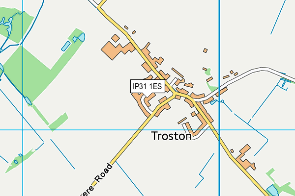 IP31 1ES map - OS VectorMap District (Ordnance Survey)