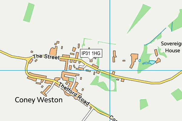 IP31 1HG map - OS VectorMap District (Ordnance Survey)