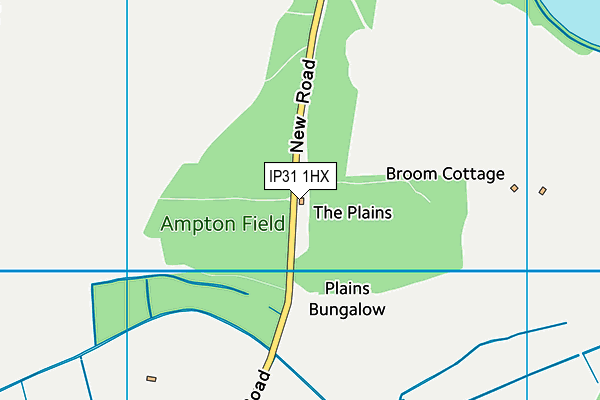 IP31 1HX map - OS VectorMap District (Ordnance Survey)