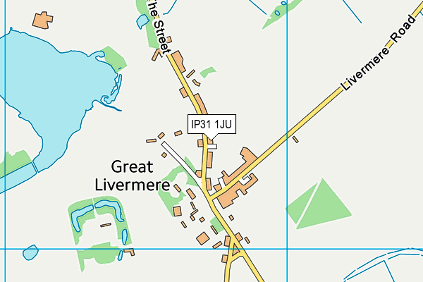 IP31 1JU map - OS VectorMap District (Ordnance Survey)