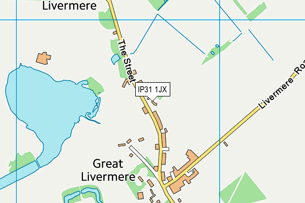 IP31 1JX map - OS VectorMap District (Ordnance Survey)