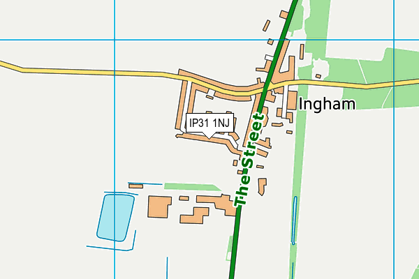 IP31 1NJ map - OS VectorMap District (Ordnance Survey)