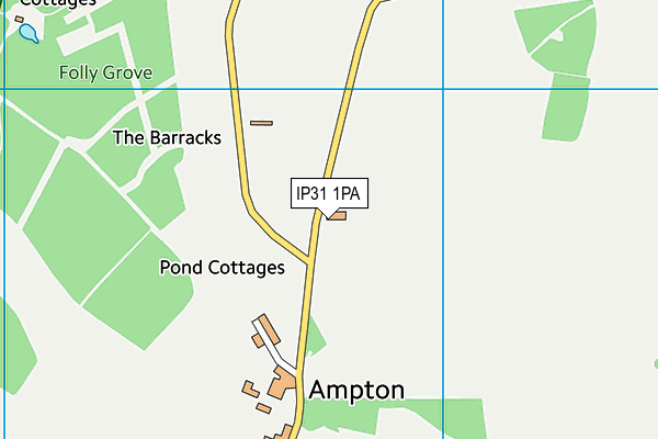 IP31 1PA map - OS VectorMap District (Ordnance Survey)