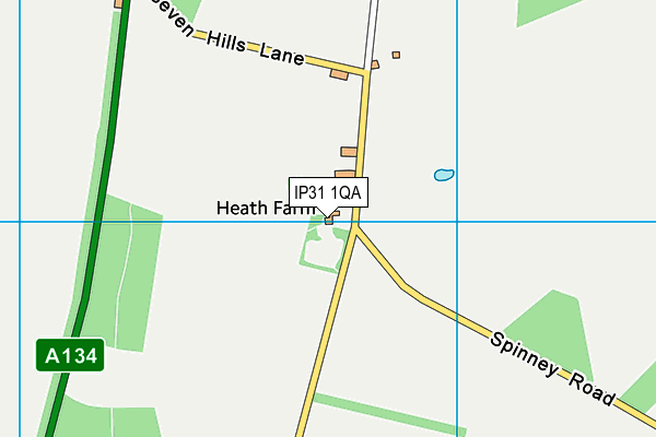 IP31 1QA map - OS VectorMap District (Ordnance Survey)