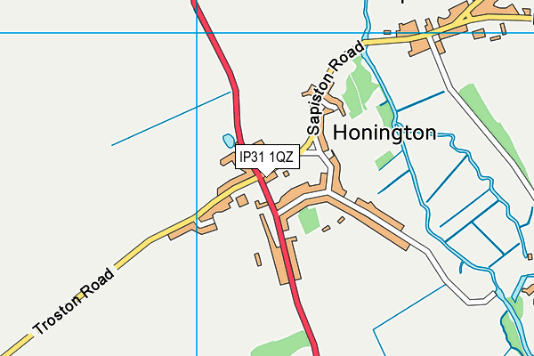 IP31 1QZ map - OS VectorMap District (Ordnance Survey)