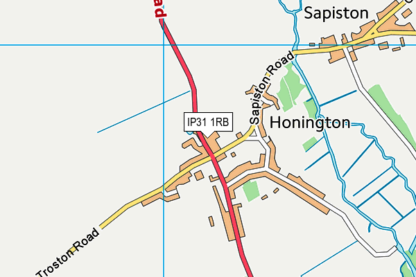 IP31 1RB map - OS VectorMap District (Ordnance Survey)