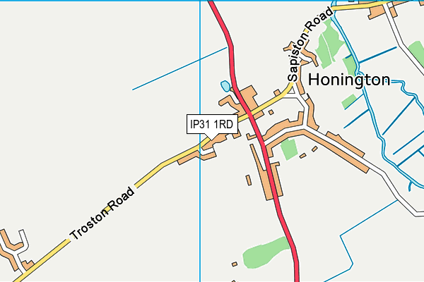 IP31 1RD map - OS VectorMap District (Ordnance Survey)