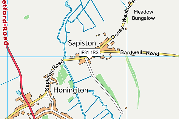 IP31 1RS map - OS VectorMap District (Ordnance Survey)
