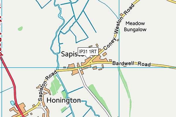 IP31 1RT map - OS VectorMap District (Ordnance Survey)