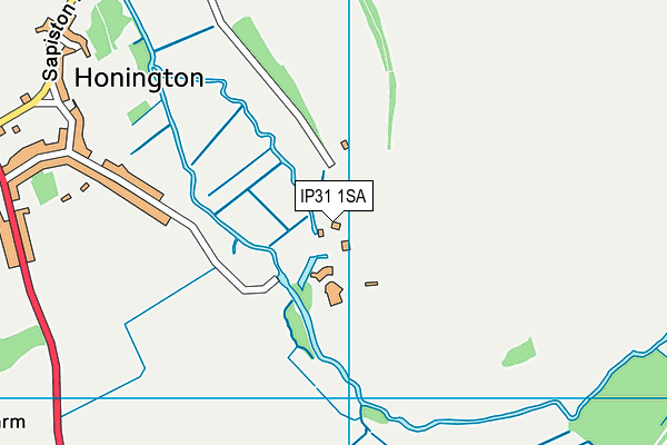 IP31 1SA map - OS VectorMap District (Ordnance Survey)