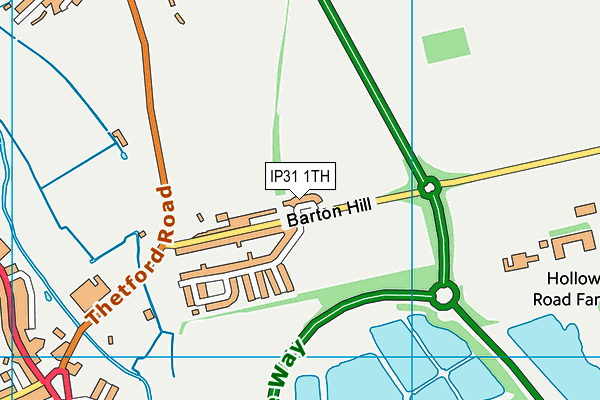 IP31 1TH map - OS VectorMap District (Ordnance Survey)