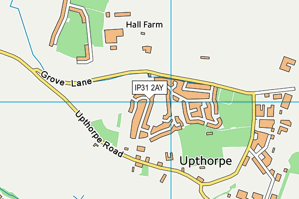 IP31 2AY map - OS VectorMap District (Ordnance Survey)