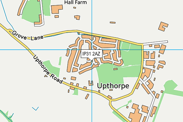 IP31 2AZ map - OS VectorMap District (Ordnance Survey)