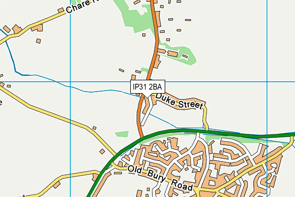 IP31 2BA map - OS VectorMap District (Ordnance Survey)