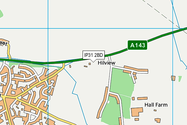 IP31 2BD map - OS VectorMap District (Ordnance Survey)