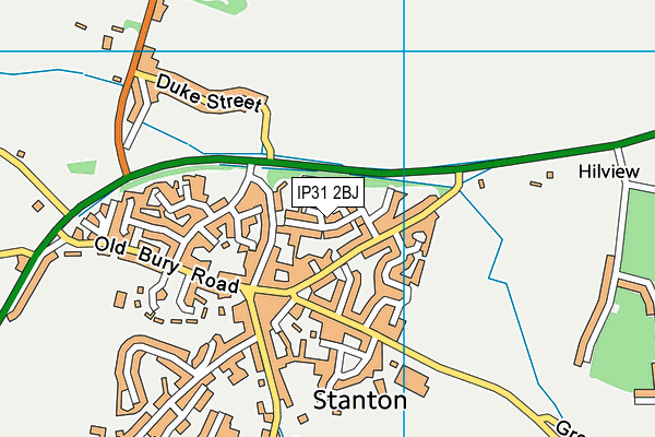 IP31 2BJ map - OS VectorMap District (Ordnance Survey)