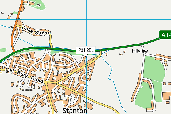 IP31 2BL map - OS VectorMap District (Ordnance Survey)