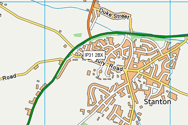 IP31 2BX map - OS VectorMap District (Ordnance Survey)
