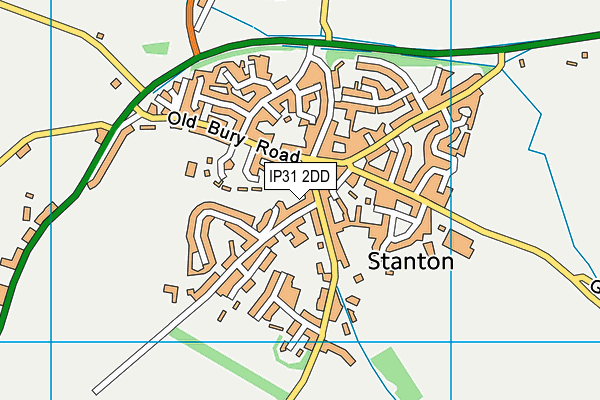 IP31 2DD map - OS VectorMap District (Ordnance Survey)
