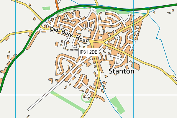 IP31 2DE map - OS VectorMap District (Ordnance Survey)