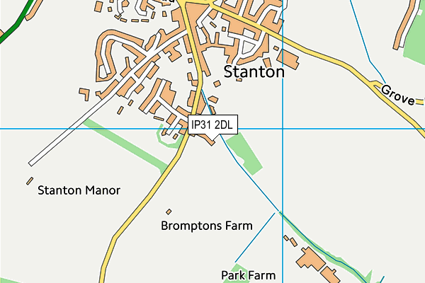 IP31 2DL map - OS VectorMap District (Ordnance Survey)