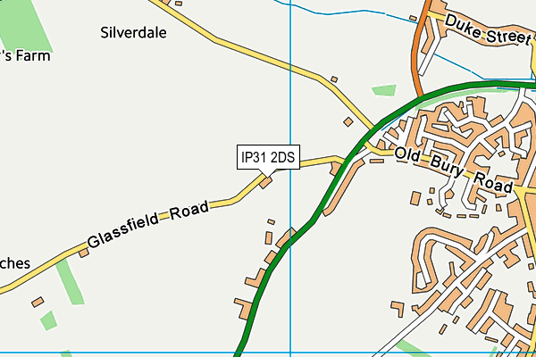 IP31 2DS map - OS VectorMap District (Ordnance Survey)