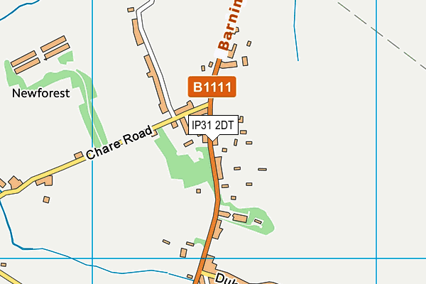 IP31 2DT map - OS VectorMap District (Ordnance Survey)