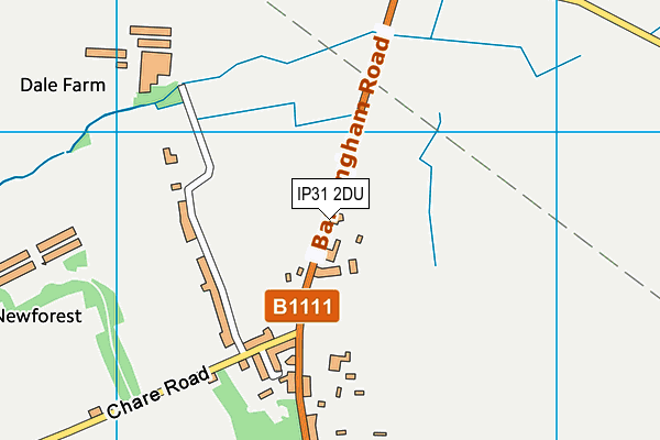 IP31 2DU map - OS VectorMap District (Ordnance Survey)