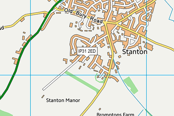 IP31 2ED map - OS VectorMap District (Ordnance Survey)
