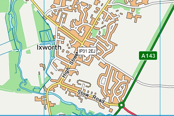 IP31 2EJ map - OS VectorMap District (Ordnance Survey)