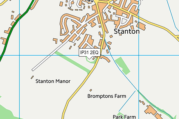 IP31 2EQ map - OS VectorMap District (Ordnance Survey)