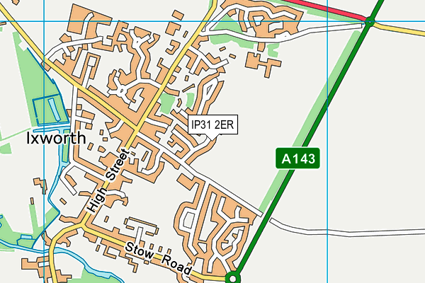 IP31 2ER map - OS VectorMap District (Ordnance Survey)