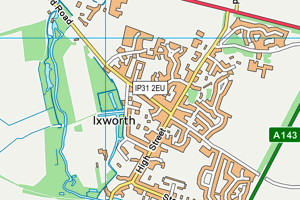 IP31 2EU map - OS VectorMap District (Ordnance Survey)