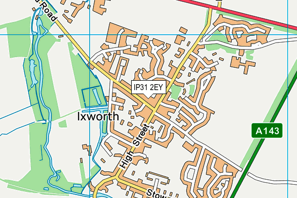 IP31 2EY map - OS VectorMap District (Ordnance Survey)