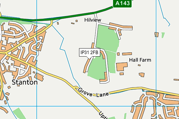 IP31 2FB map - OS VectorMap District (Ordnance Survey)