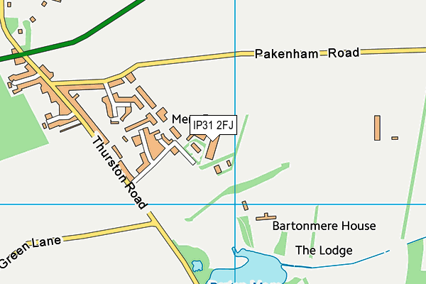 IP31 2FJ map - OS VectorMap District (Ordnance Survey)