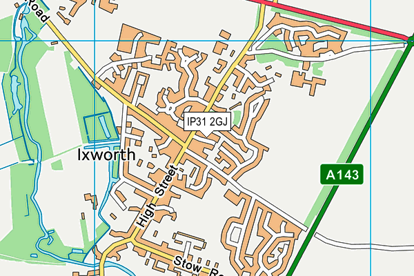 IP31 2GJ map - OS VectorMap District (Ordnance Survey)