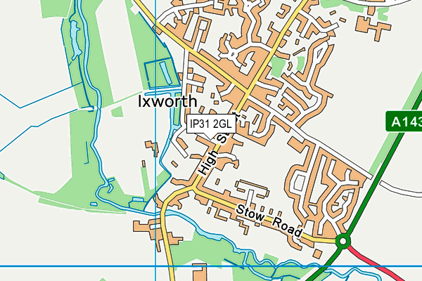 IP31 2GL map - OS VectorMap District (Ordnance Survey)